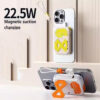 Customized Logo PD22.5W Magnetic Wireless Charger For Mobile Phone Ultra-thin 3 in 1 Fast Charger With Holder - Image 3