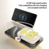 Customized Logo PD22.5W Magnetic Wireless Charger For Mobile Phone Ultra-thin 3 in 1 Fast Charger With Holder - Image 4