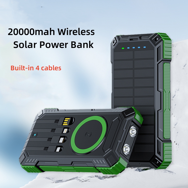 20000mah wireless solar power bank