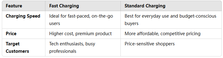 Choosing the Right Power Banks for Your Store between fast charing and standard charing